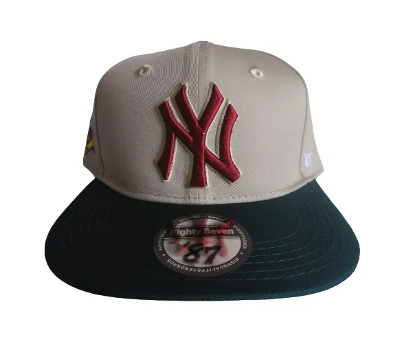 Gorra Urbana Beisbol Yankees NY CALZADO GUERREROS GR-014 Beige x Verde