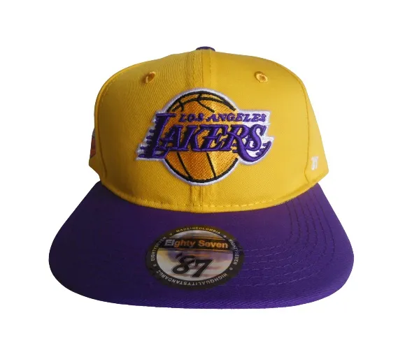 Gorra Urbana Baloncesto Lakers CALZADO GUERREROS GR-014 Amarillo x Morado