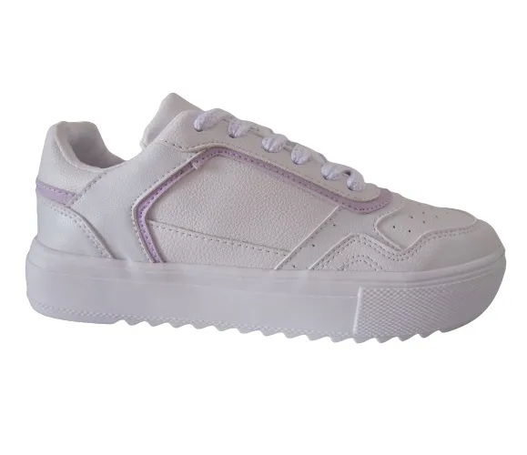 Tenis Urbanos Para Mujer CALZADO GUERREROS GI-001 Blanco x Lila