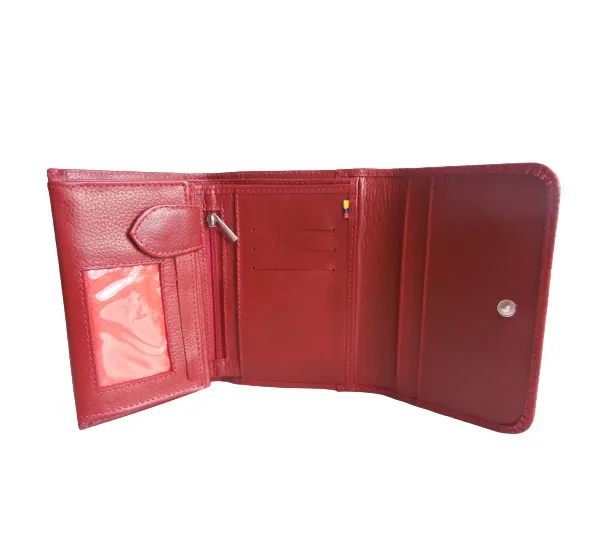 Billetera para Dama en Cuero CALZADO GUERREROS CB-096 PITON ROJO