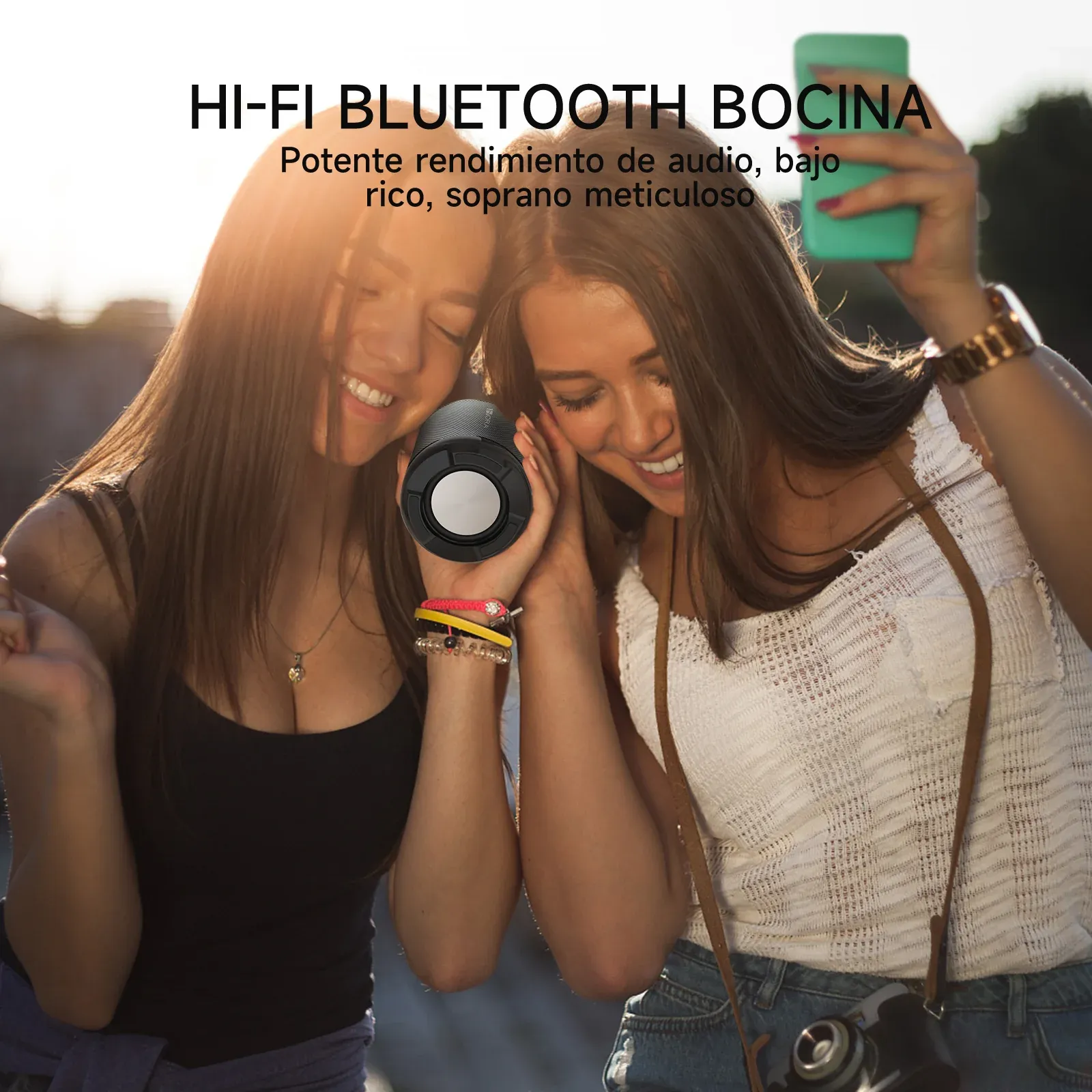 Parlante Bocina Bluetooth 5.0 Portátil 1500mAh 7 Horas Alta Duración BOC062 Color Roja