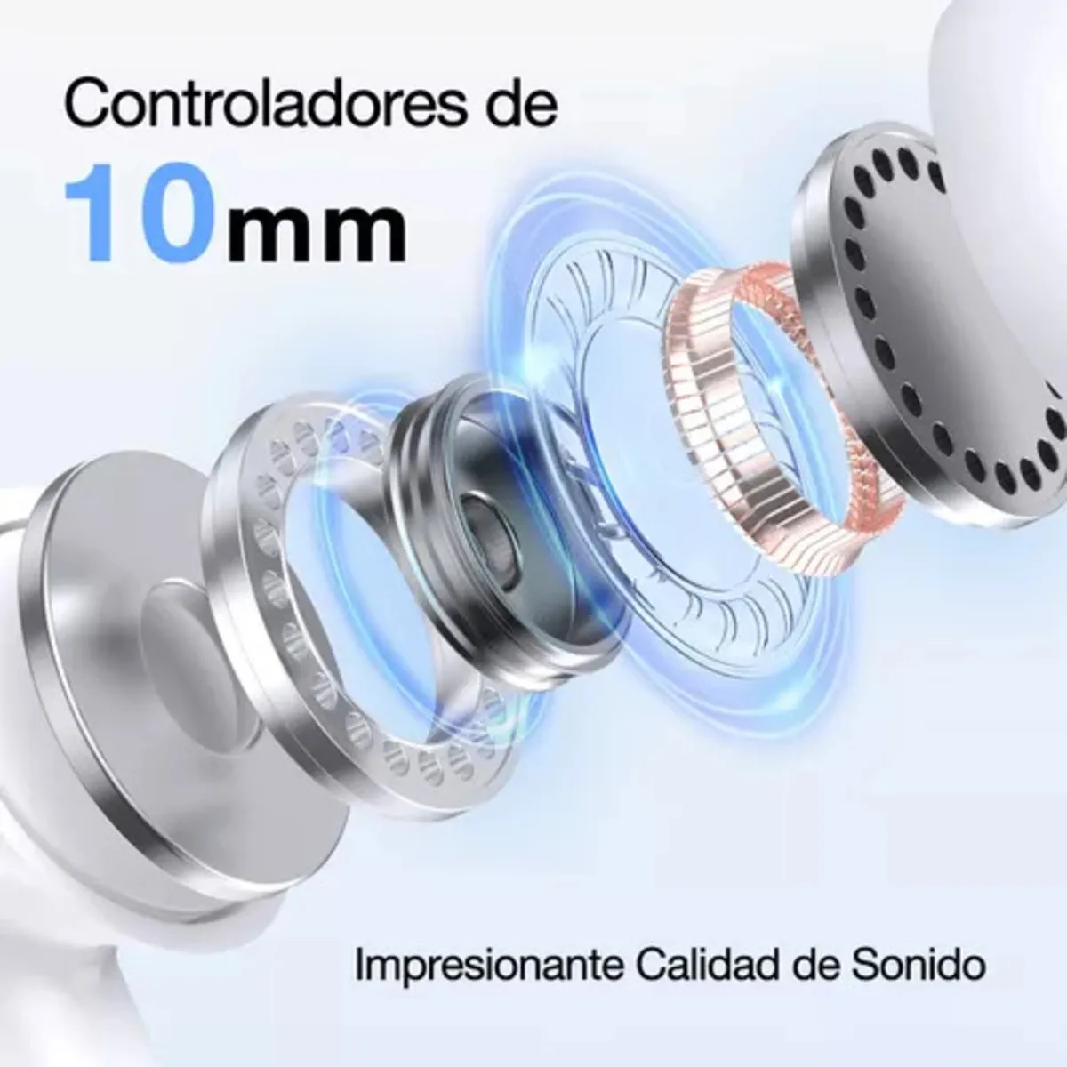 Audífonos In-ear Inalámbricos Bluetooth Aut206 Color Blanco