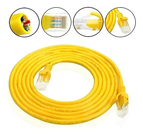 Cable De Red Rj45 Cat 6e 20 Metros Internet Ethernet Armado