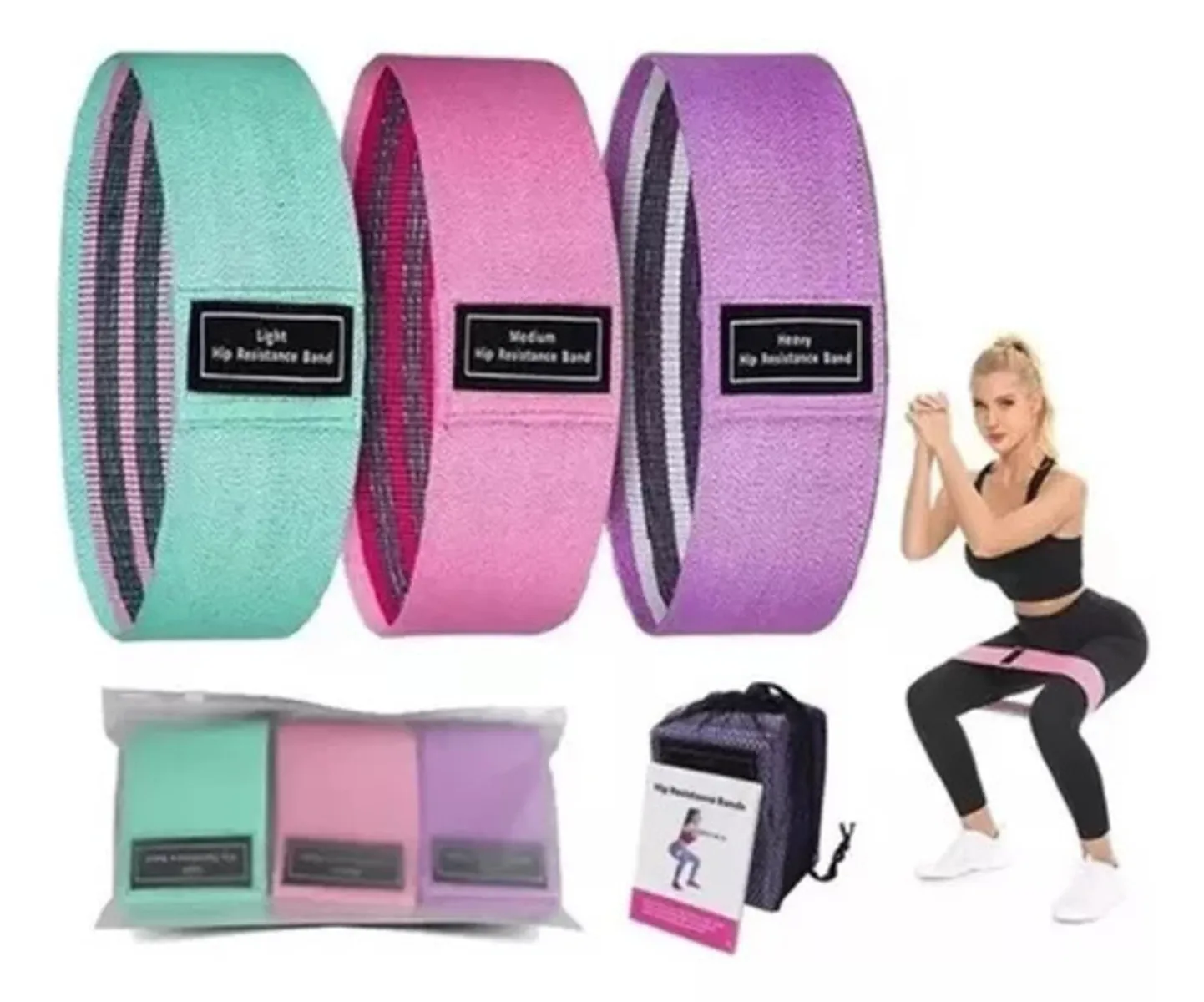 Bandas De Ejercicio Teker Set X3 Ligas De Resistencia Yoga