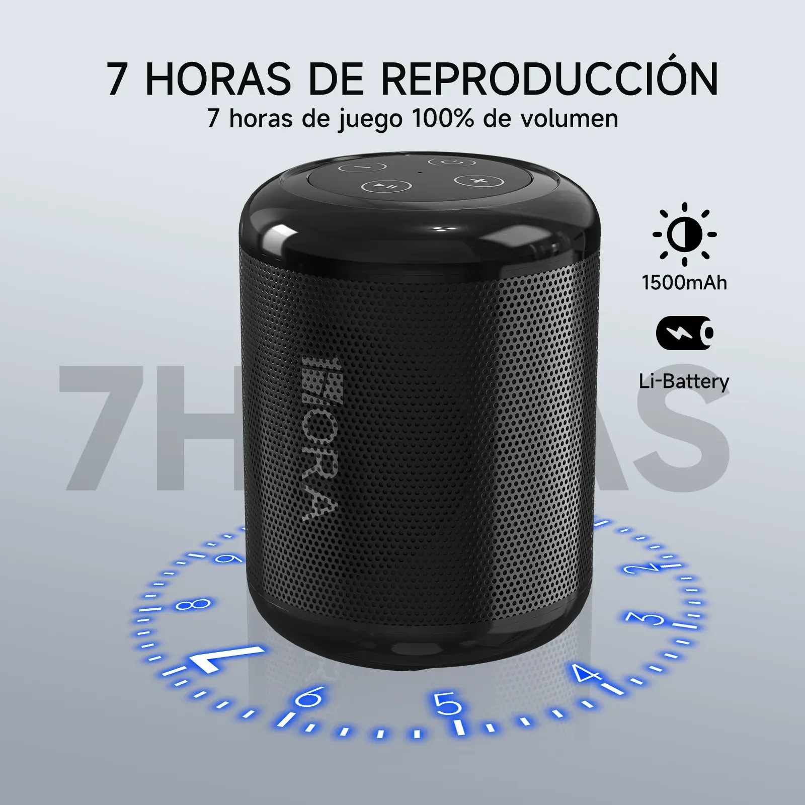 Parlante Bocina Bluetooth 5.0 Portátil 1500mAh 7 Horas Alta Duración BOC062 Color Roja