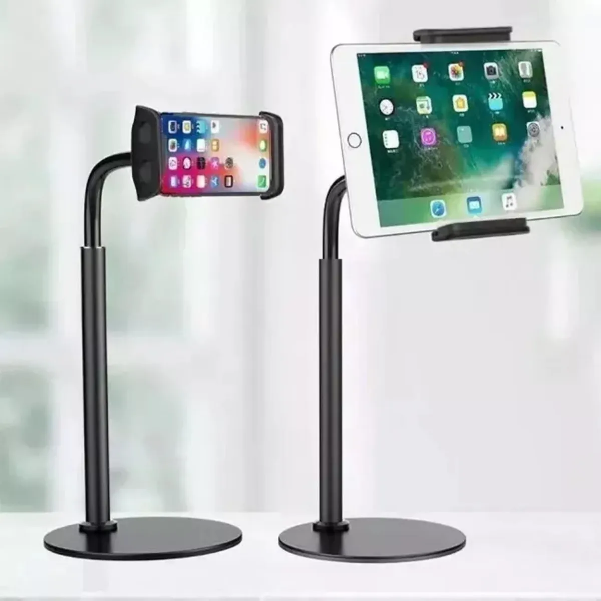 Soporte De Mesa Apoya Celular Y Tablet Escritorio Metálico