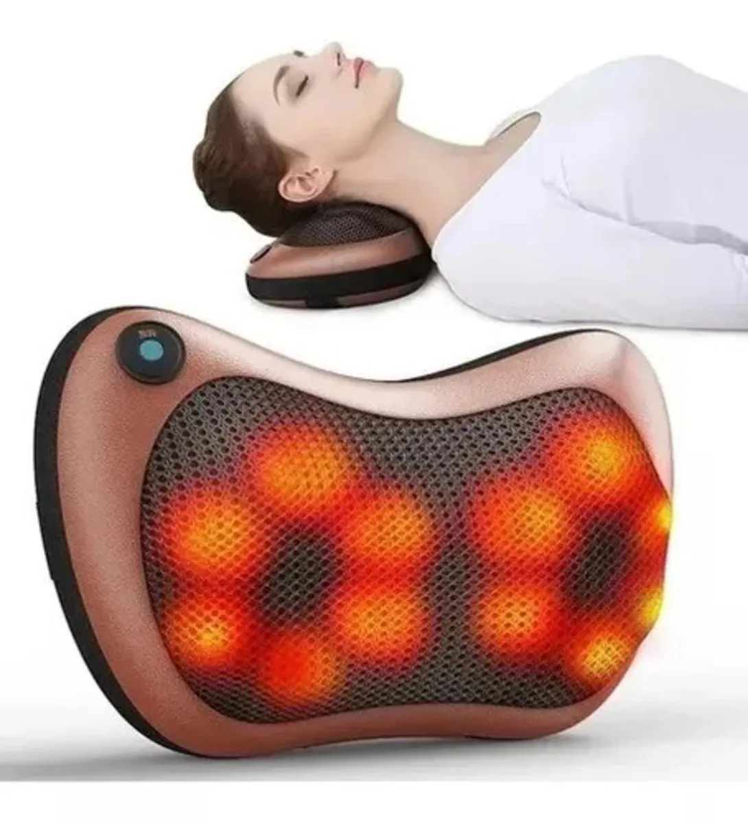 Masajeador Eléctrico De Cuello Espalda Almohada Infrarrojo