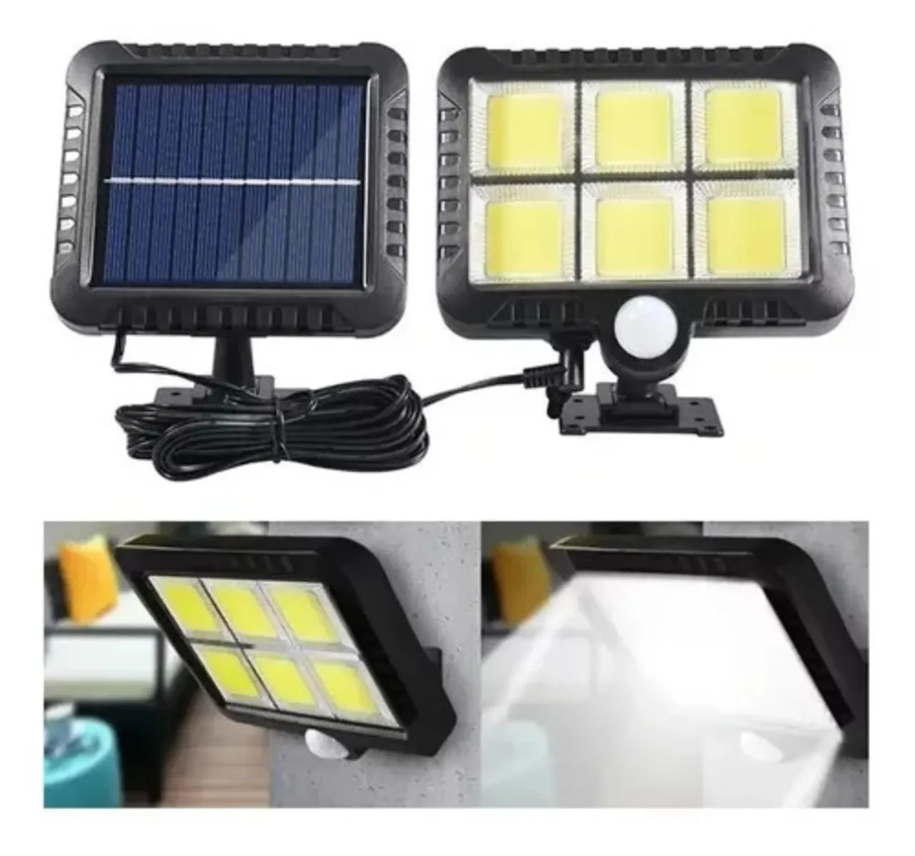 Reflector Led Panel Solar Sensor De Movimiento Exteriores