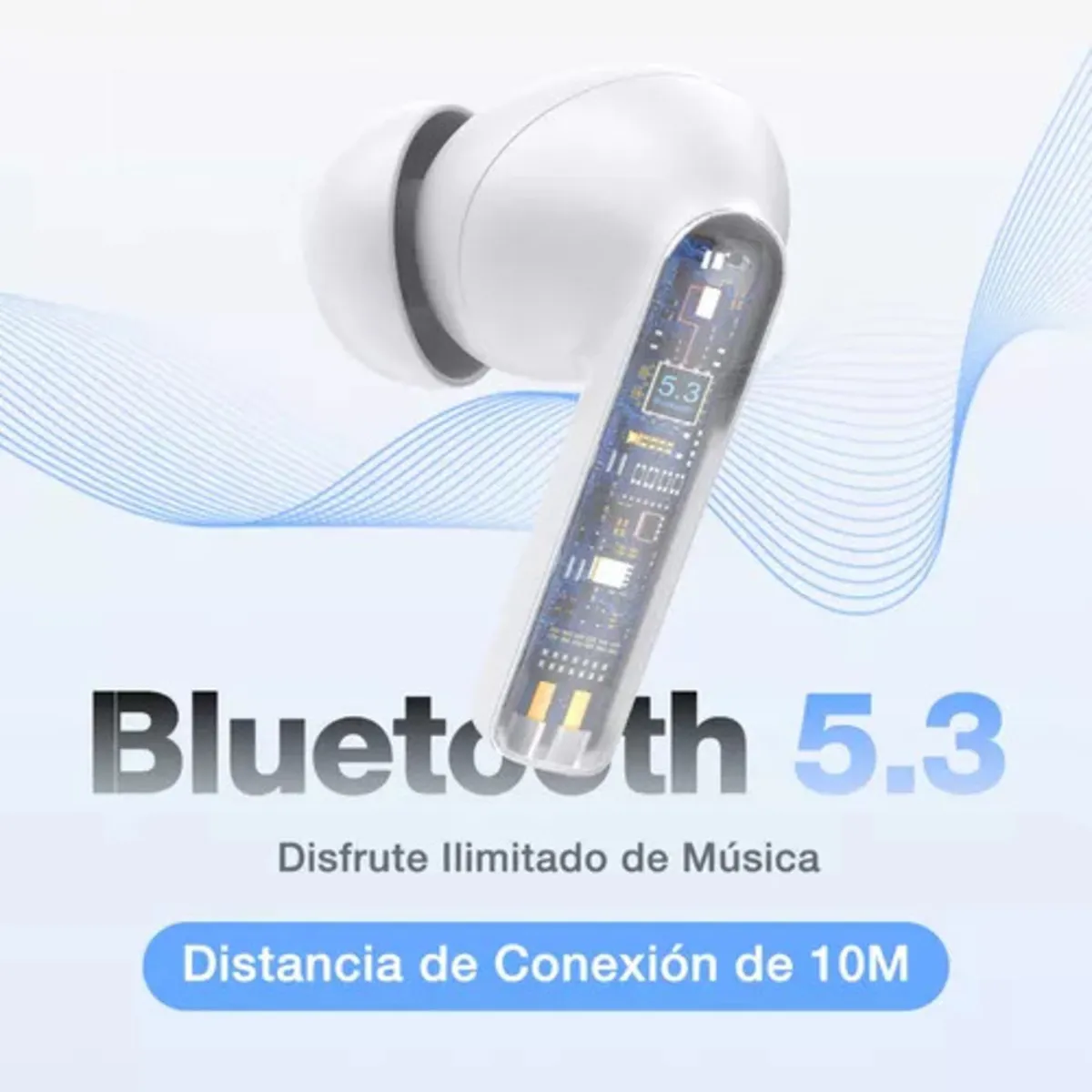 Audífonos In-ear Inalámbricos Bluetooth Aut206 Color Blanco