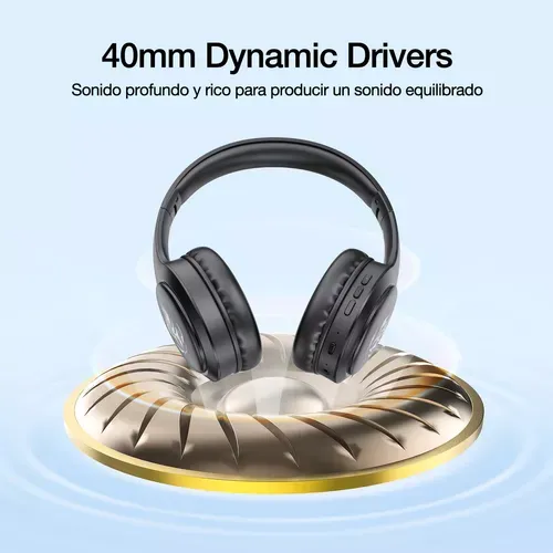 Audífonos Inalámbricos Bluetooth On Ear Headphones 1Hora Compatibles con iPhone, Android y Tabletas - Llamadas Manos Libres Con Micrófono