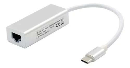 Adaptador Cable Usb Tipo C A Rj45 Ethernet Lan Internet Mac