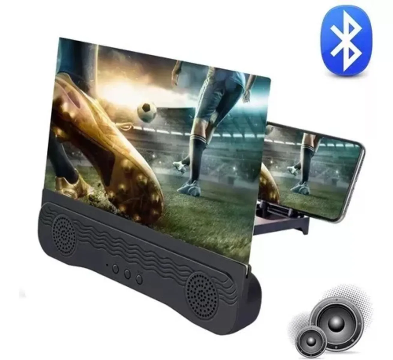 Amplificador Pantalla Imagen Parlantes Celular 3d Bluetooth