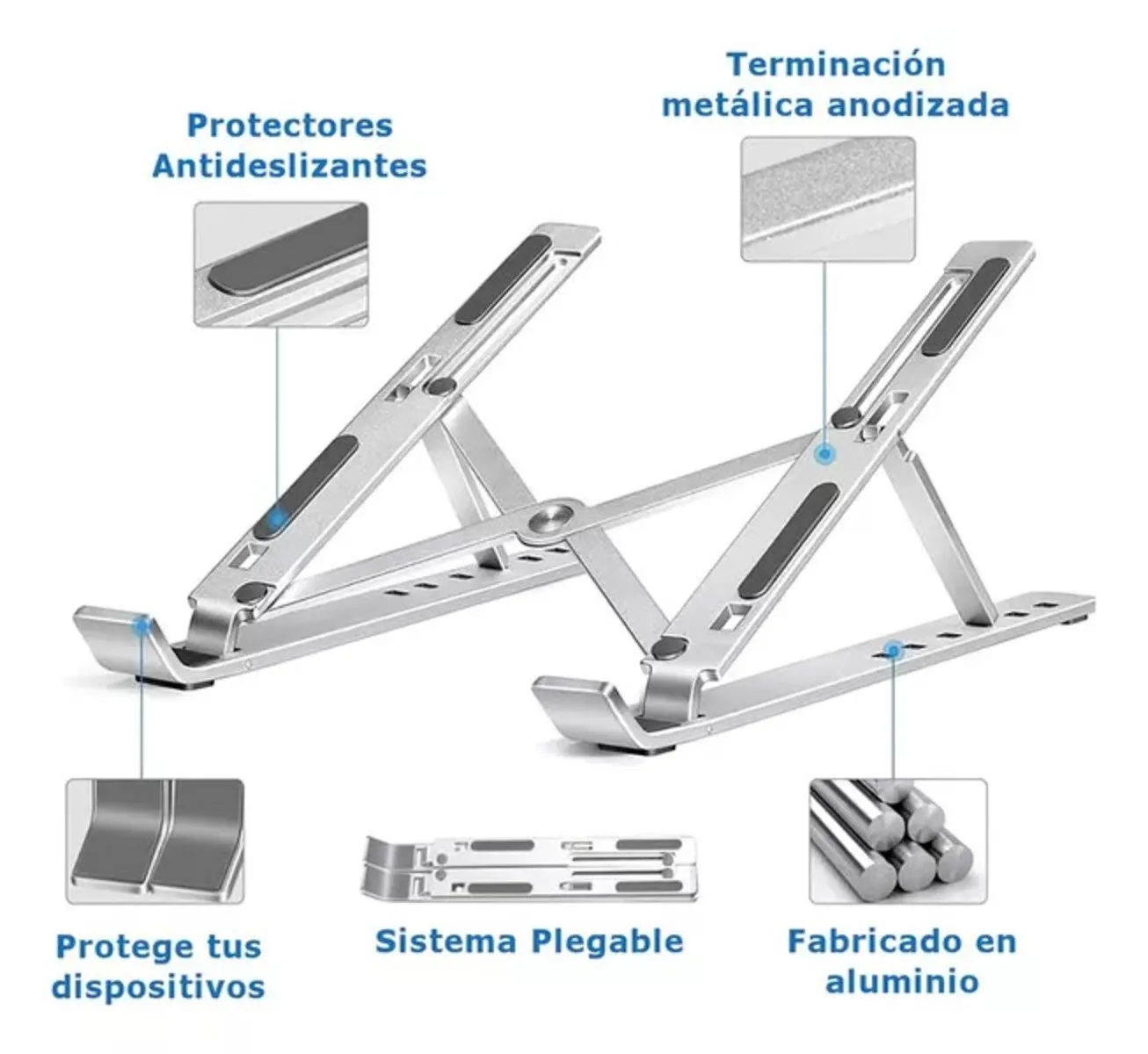 Soporte Base Metálica Para Portátil Tablet Laptop Ajustable