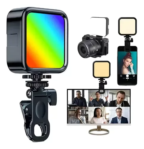 Iluminador Luz Led Rgb Panel Fotografía Video Recargable Usb