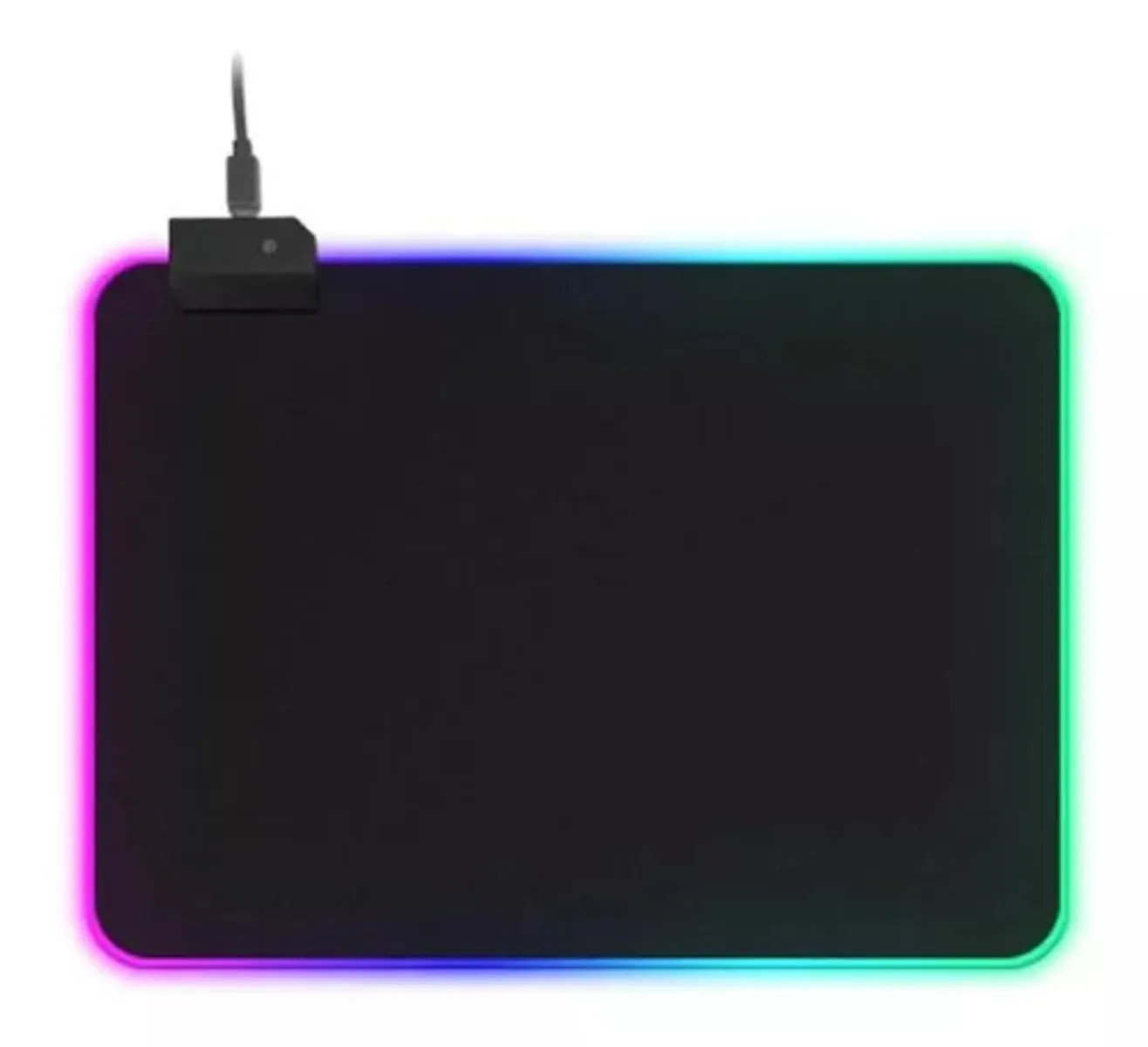 Mouse Pad Tapete Gamer Rgb Luces Led Luminoso 25x35cm