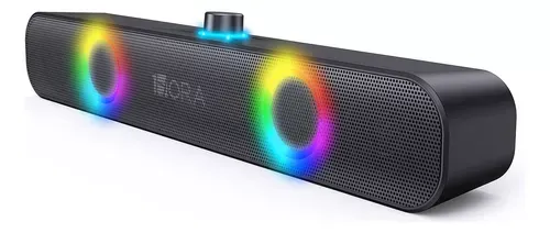 Parlante Barra Para Pc Inalámbrica Con Luces Rgb Altavoz Portátil