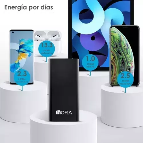 Power Bank Brillo Metálico Batería Portátil 10000mah 2.1a  Gar130