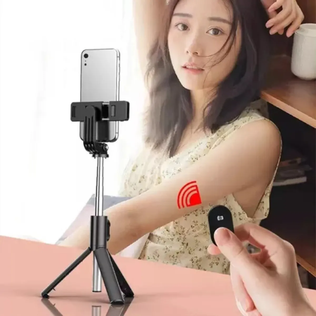 Tripode Selfie Stick Para Fotografía Celular Bt Con Control