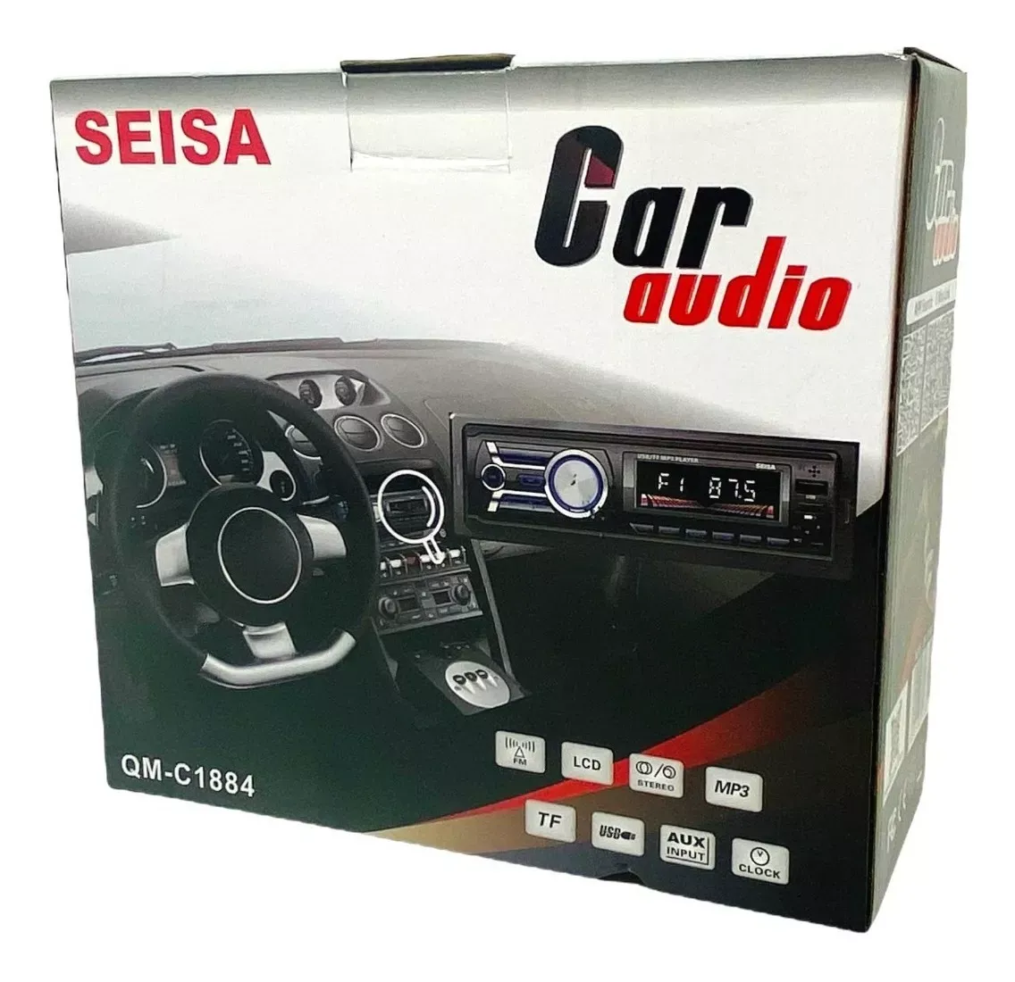 Autoestereo Frente Desmontable Bluetooth, Fm, Browser Mp3 Color Negro QM-C1884