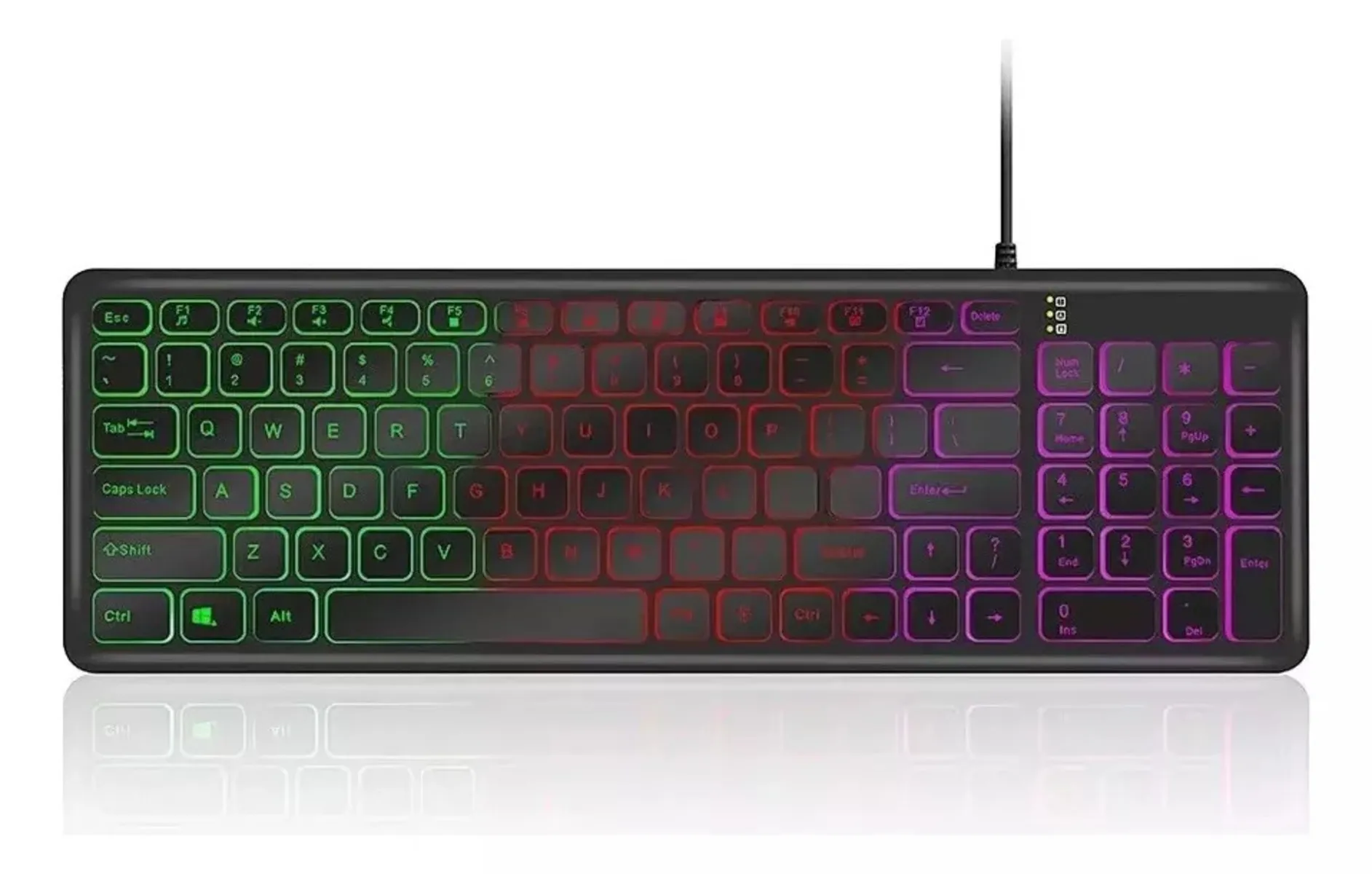 Teclado Gamer Retroiluminado Led Rgb Español Teclas Suaves