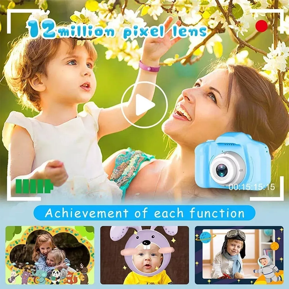 Cámara Fotográfica Digital Infantil Para Niño + Micro Sd 8g