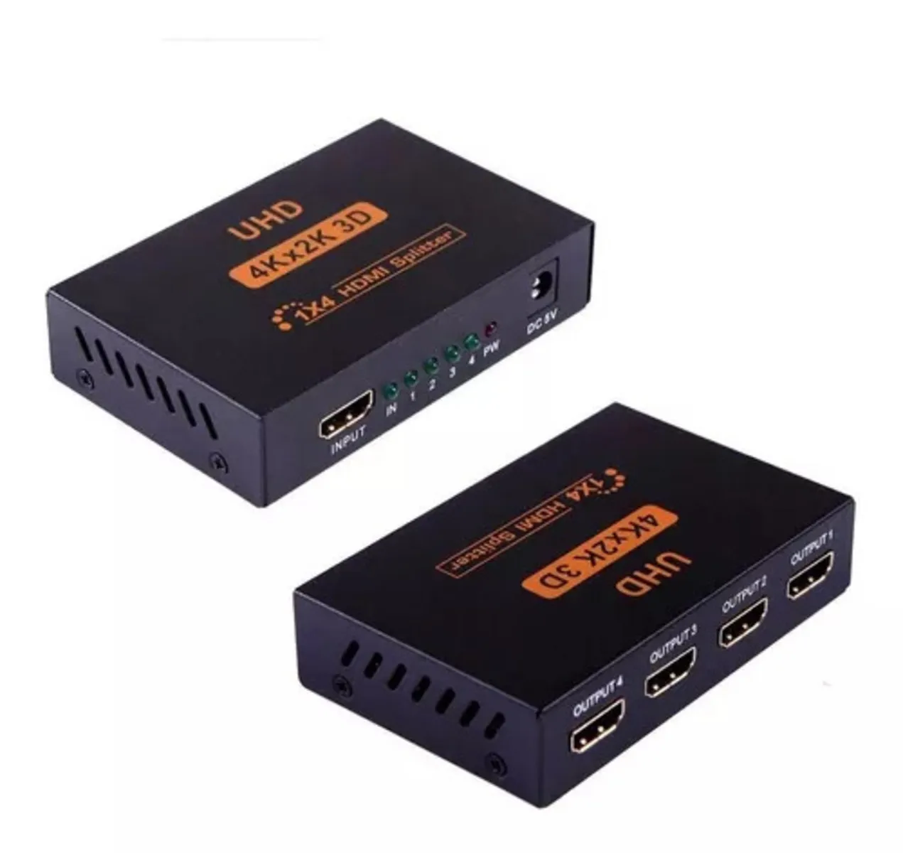 Splitter 1x4 Divisor Amplificador Hdmi 1080p 4k 3d 4 Salidas