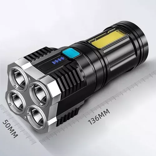 Linterna Led 4 Lamparas Alta Potencia Recargable Usb Camping