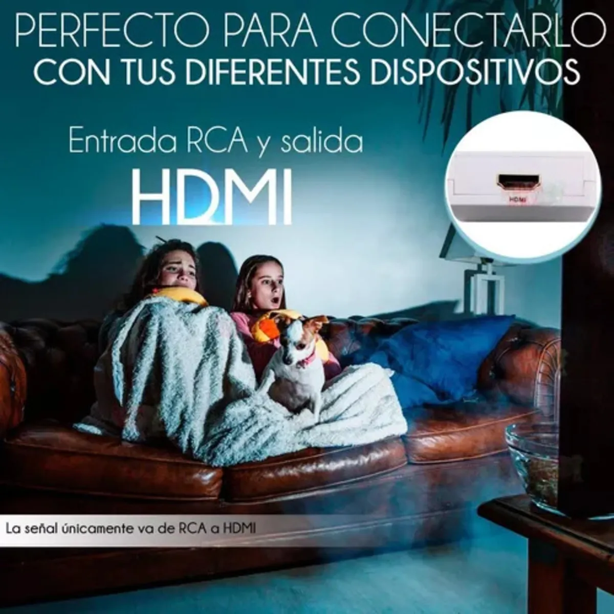 Convertidor Adaptador Hdmi A Rca 1080p Tv Audio Y Video