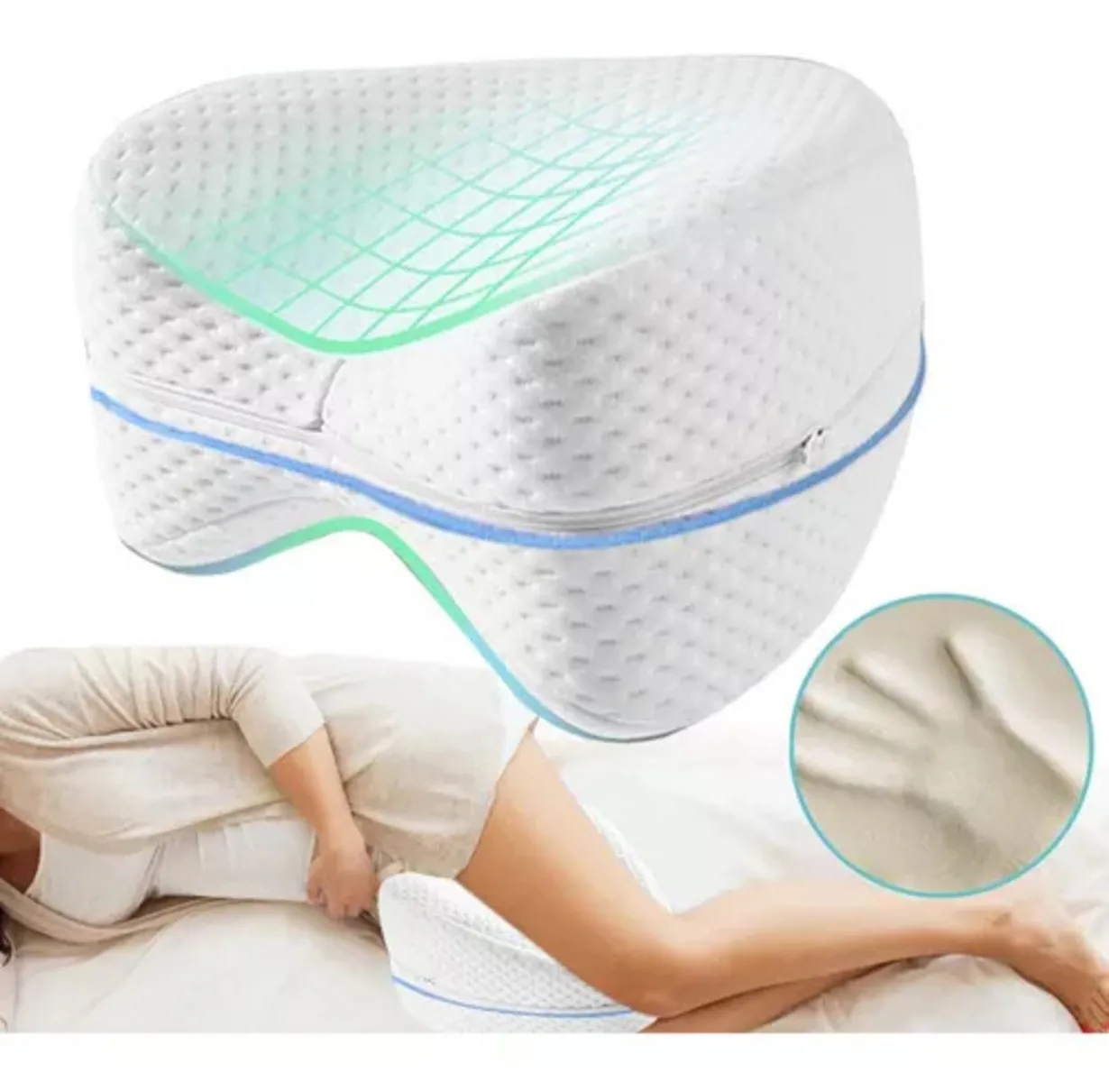 Almohada Ortopédica Cojín Entre Pierna Rodilla Dormir