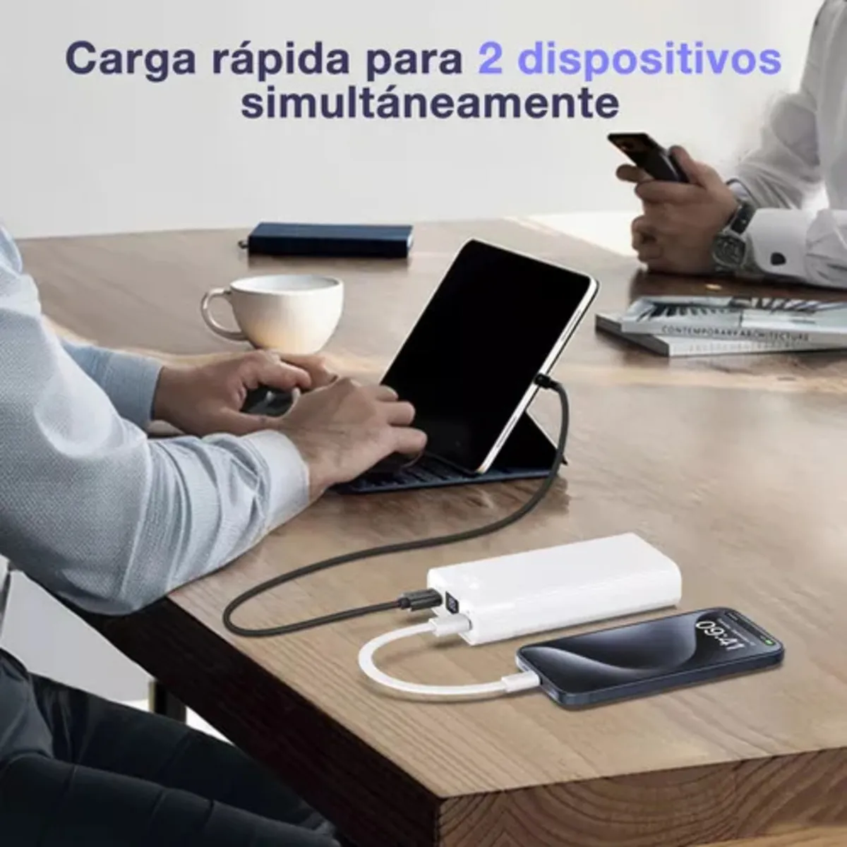 Power Bank Batería Portátil 20000mah 2.1a Carga Rápida Real