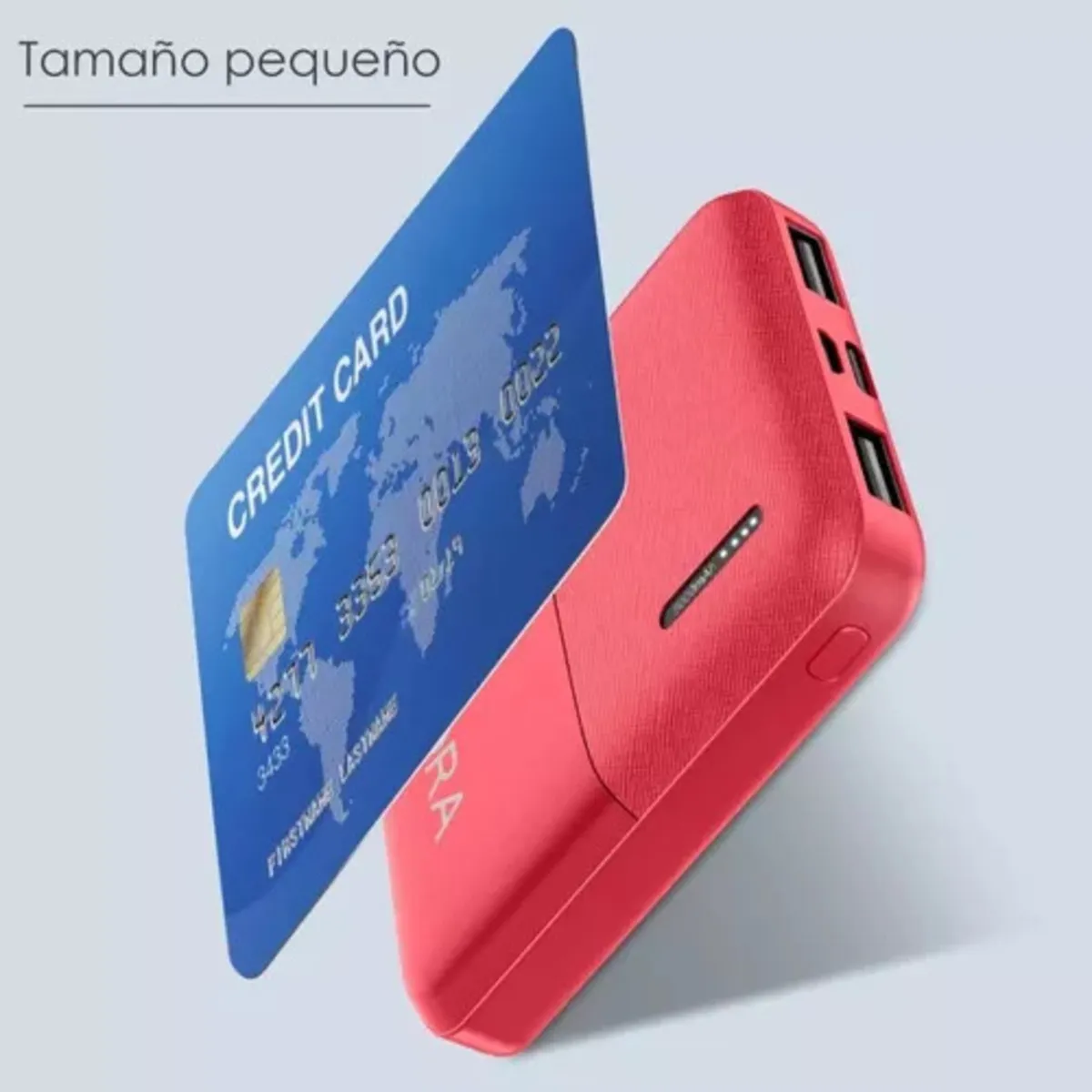 Power Bank Batería Portátil 5000mah Carga Real 2.1a Ultra Compacta Mini 