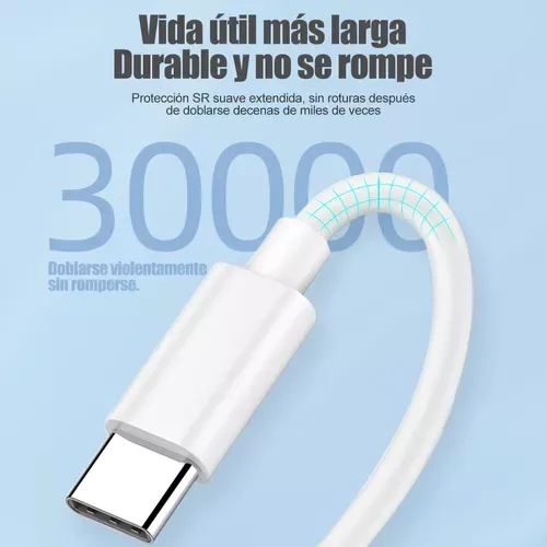 Cable Usb Tipo C A C Carga Rapida Qc 5.0 Datos 1m Macbook