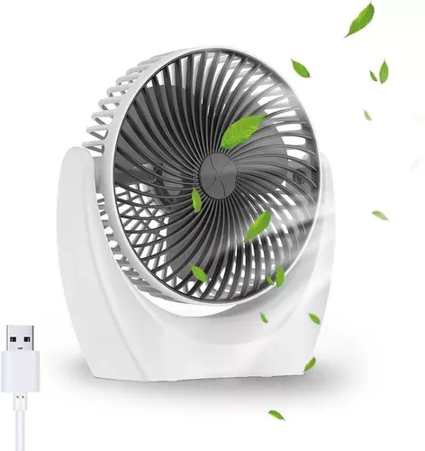 Ventilador De Escritorio Hogar Carro 3 Modos Moderno De Aspas Recargable Usb 