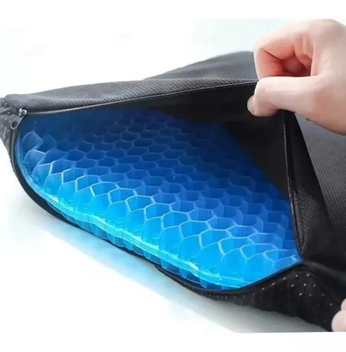 Cojín Gel Almohada Ergonómica Para Silla En Silicona + Funda