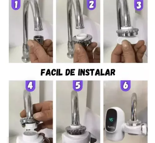 Calentador De Agua Eléctrico Para Grifo Filtro Con Pantalla Digital