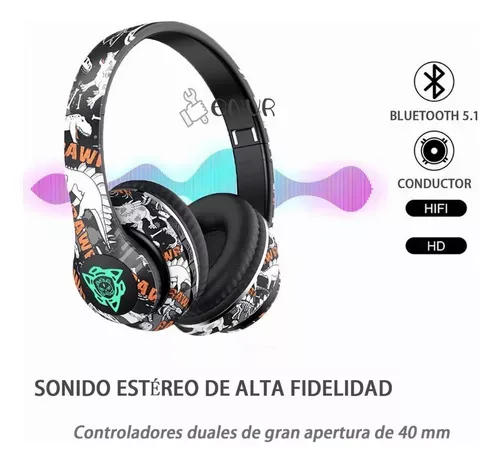 Audífonos Diadema Inalámbrica P35 Bluetooth Luz Led Diseño