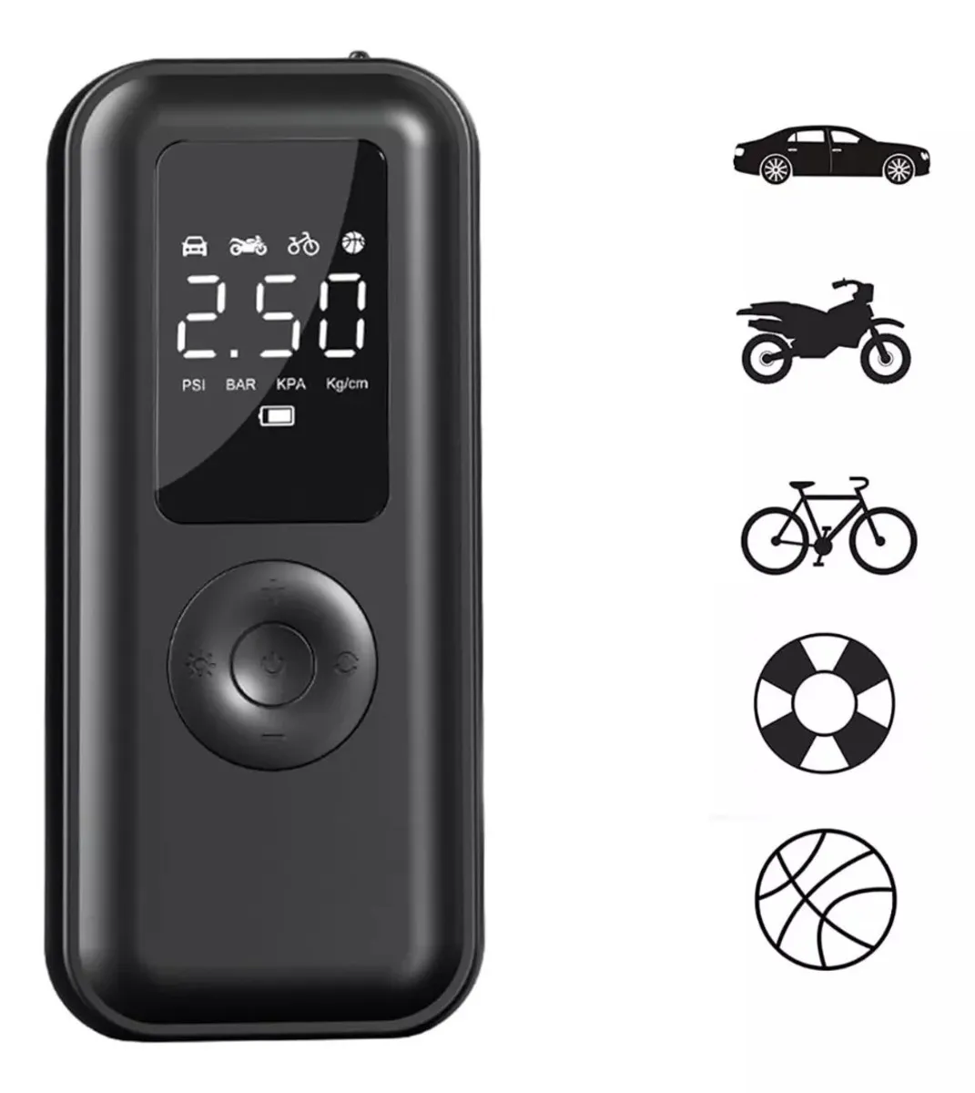 Compresor De Aire Mini Portátil Recargable Carro Moto Bicicleta