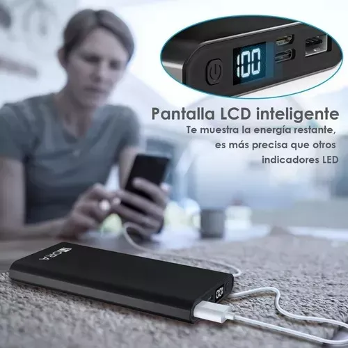 Power Bank Brillo Metálico Batería Portátil 10000mah 2.1a  Gar130