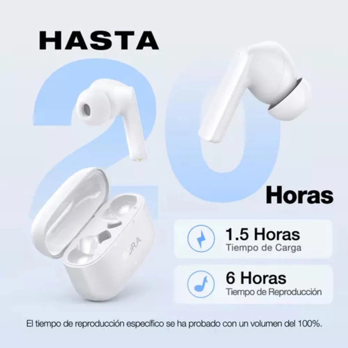 Audífonos In-ear Inalámbricos Bluetooth Aut206 Color Blanco