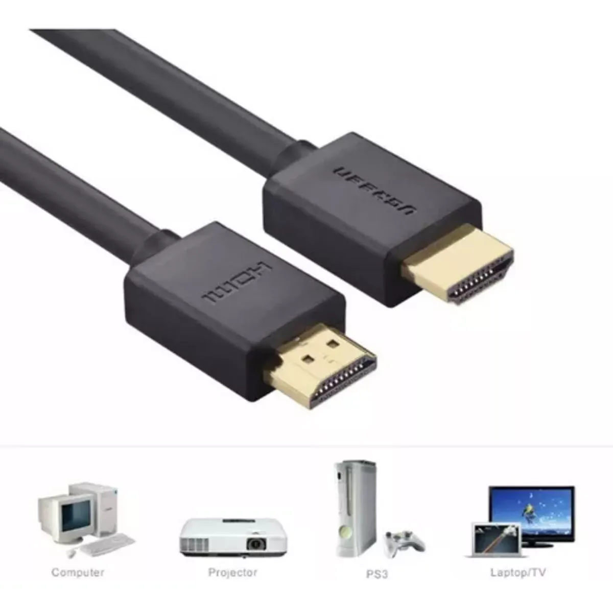 Cable Hdmi A Hdmi Ugreen 4k 3d V2.0 1.5m Para Ps4 Ps3 Tv Pc