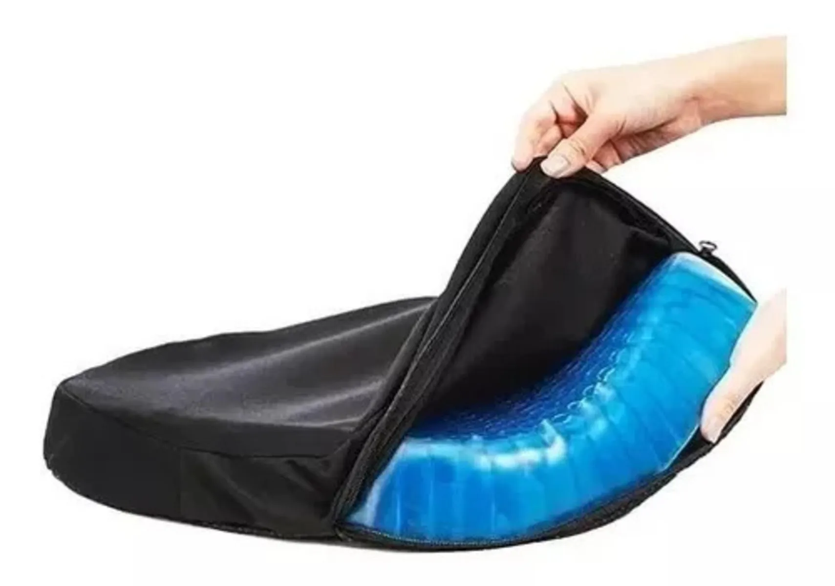 Cojín Gel Almohada Ergonómica Para Silla En Silicona + Funda