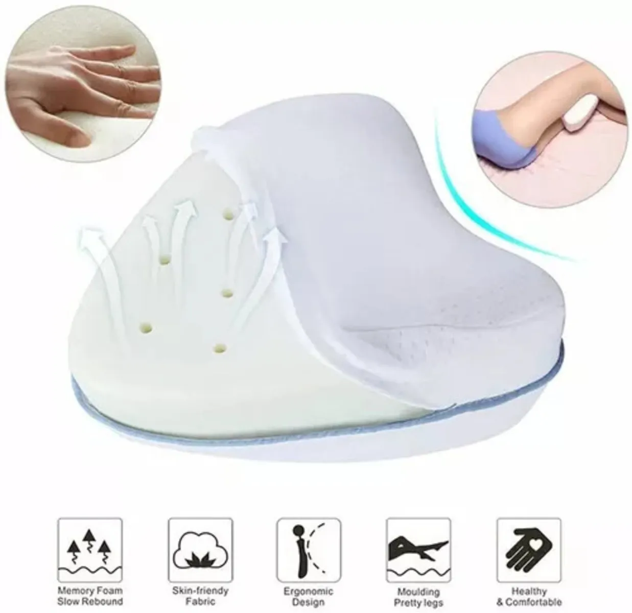 Almohada Ortopédica Cojín Entre Pierna Rodilla Dormir