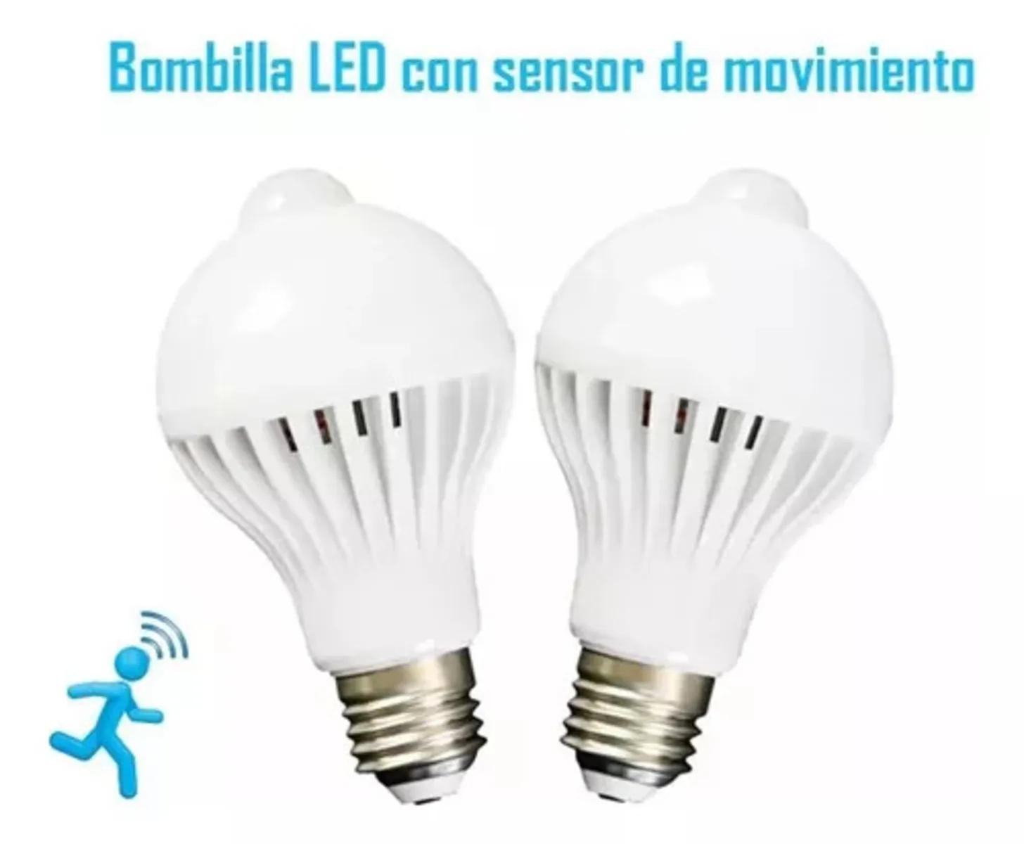 Bombillo Ahorrador Led Con Sensor De Movimiento - Luz Blanca