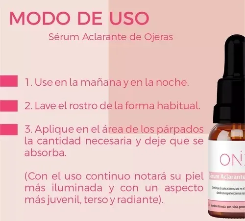 Sérum Aclarante De Ojeras Onix