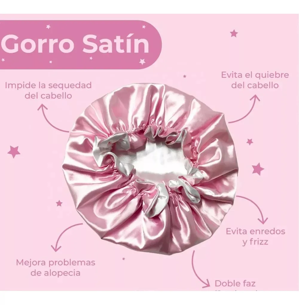 Gorro En Satín Para Dormir Anti Frizz 