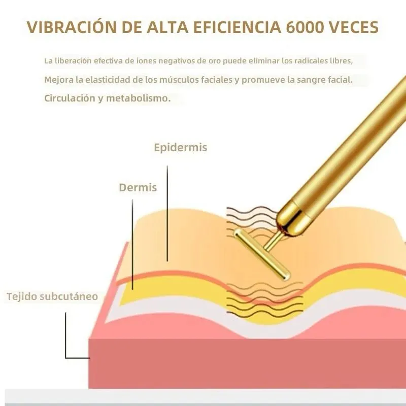 Masajeador Facial Vibratorio Dorado Lifting