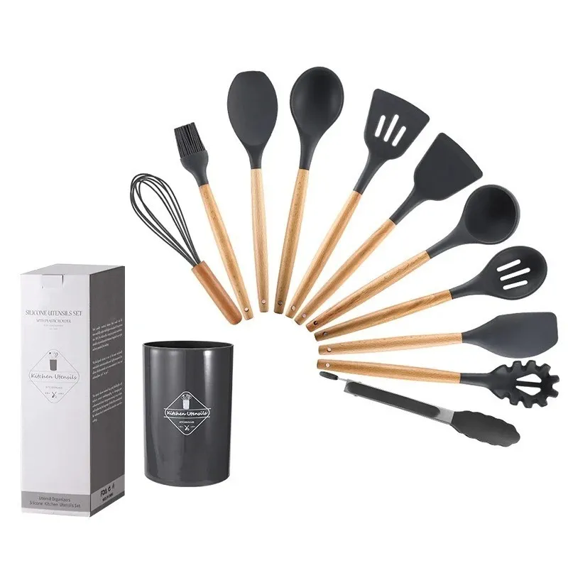 Set De  12  Utensilios De Cocina En Silicona 