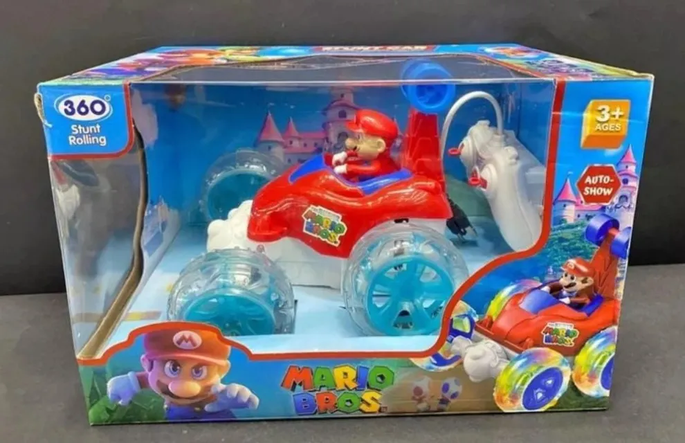 Carro Loco Mario Bros Control Remoto Acrobacias En 360 Grados