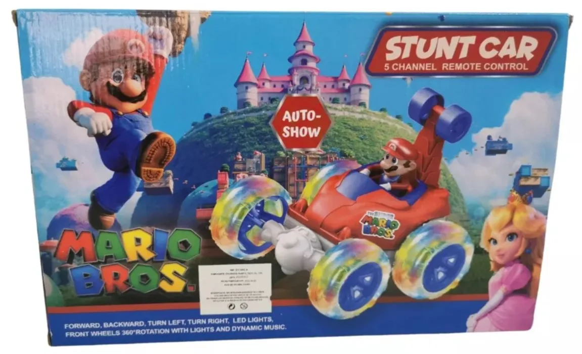 Carro Loco Mario Bros Control Remoto Acrobacias En 360 Grados