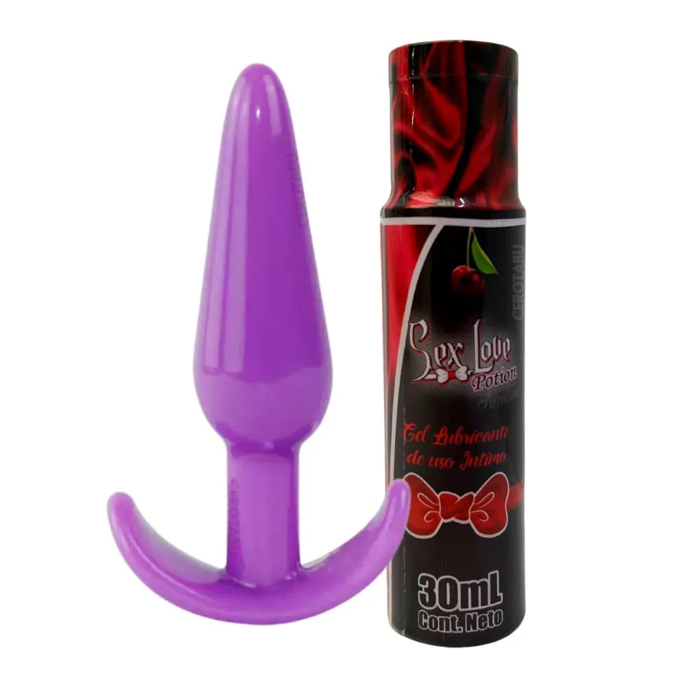 Kit Plug Anal Consolador Acostumbrador + Lubricante Anal 30 Ml